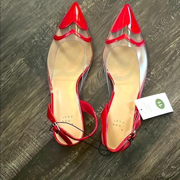 a new day Red and Clear Pointed Toe Heels - Picture 1 of 3